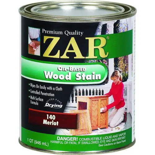 ZAR Interior Oil-Based Wood Stain Merlot 1 Qt Professional Wood Finishing